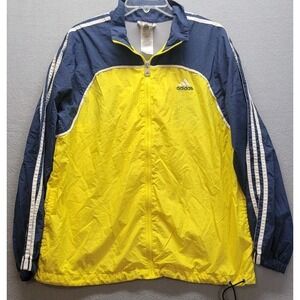 Vintage Adidas Jacket Mens Medium Windbreaker Coat Retro 90s Y2K Color‎ Block